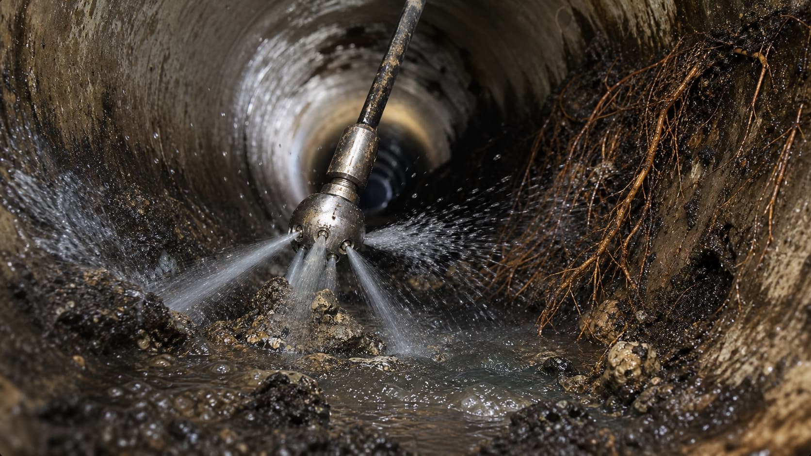 Hydro Jetting trenchless plumbing service visual